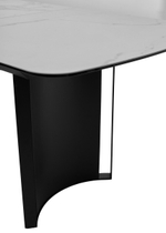Стол М-City DISAUR Расмус (Rasmus) 160 Tl-45 Белый мрамор, Испанская керамика, Черный