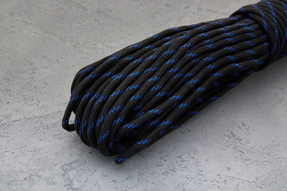 Пaракорд «OnBlack blue», 1 метр