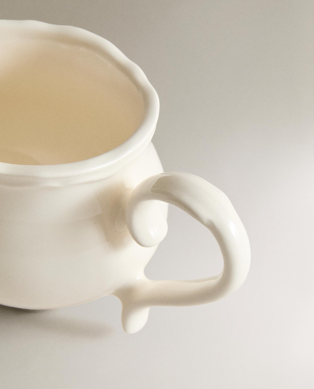 Zara Home кувшин из фаянса, цвет тёмно-зелёный, 13 см