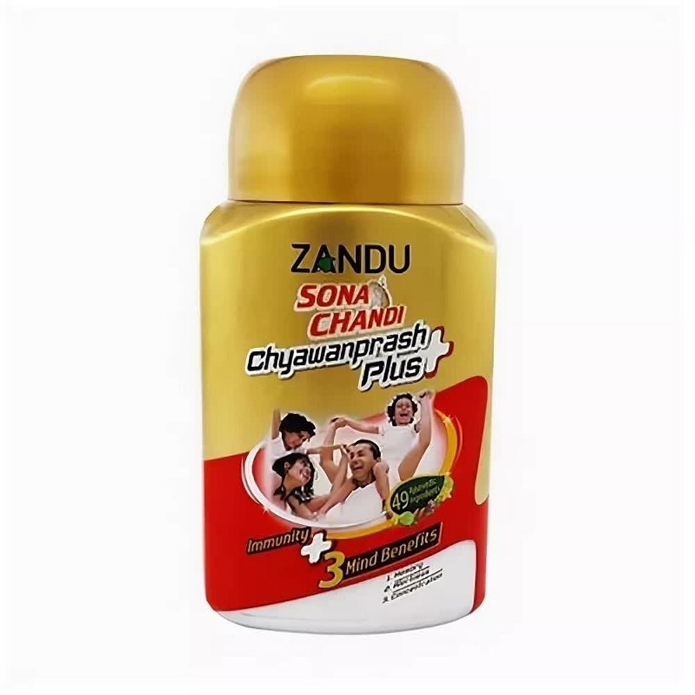 Чаванпраш Джем на основе мякоти амлы со специями, травами Sona Chandi Zandu Chawanprash Plus Сона Чанди 225 г