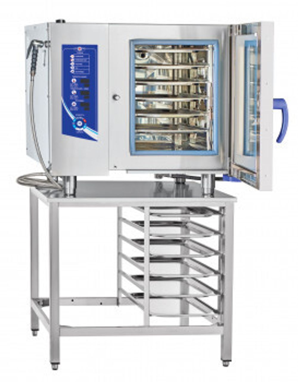 11000035634 Абат Пароконвектомат ПКА 6-1/1ПМ2 (парогенератор, 6хGN-1/1, память на 110 программ приготовления, без г/емкостей, 3х-канальный щуп, регулировка влажности, вентилятор: реверс + 5 скоростей, лицо нерж.)