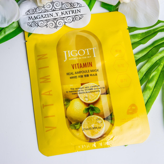 Jigott. Ампульная маска с витаминами Real Ampoule Mask Vitamin