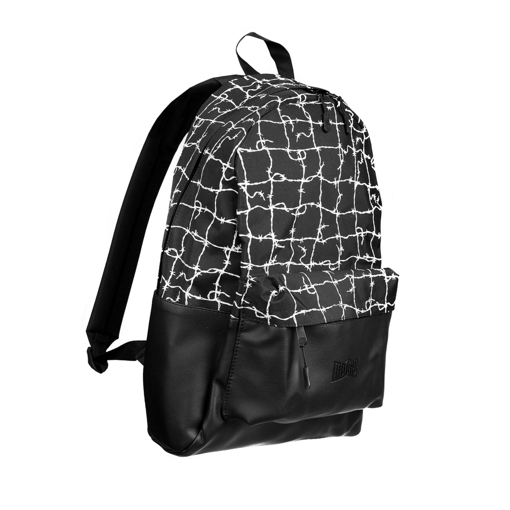 Рюкзак ТАЙНА Daypack Колючка черный/белый принт