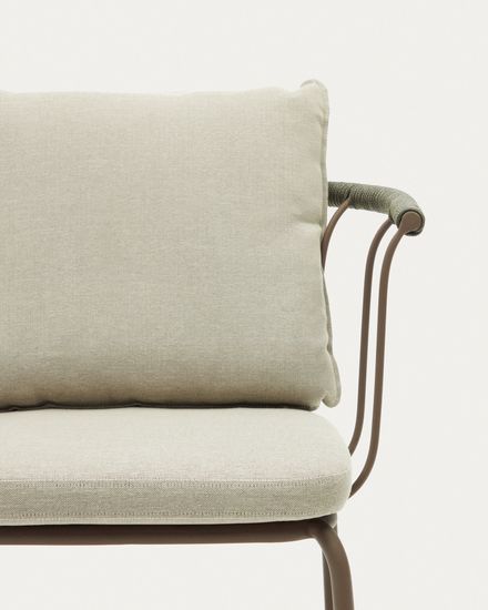 Salguer Барный стул из корда и стали окрашенный в коричневый цвет Испания La Forma