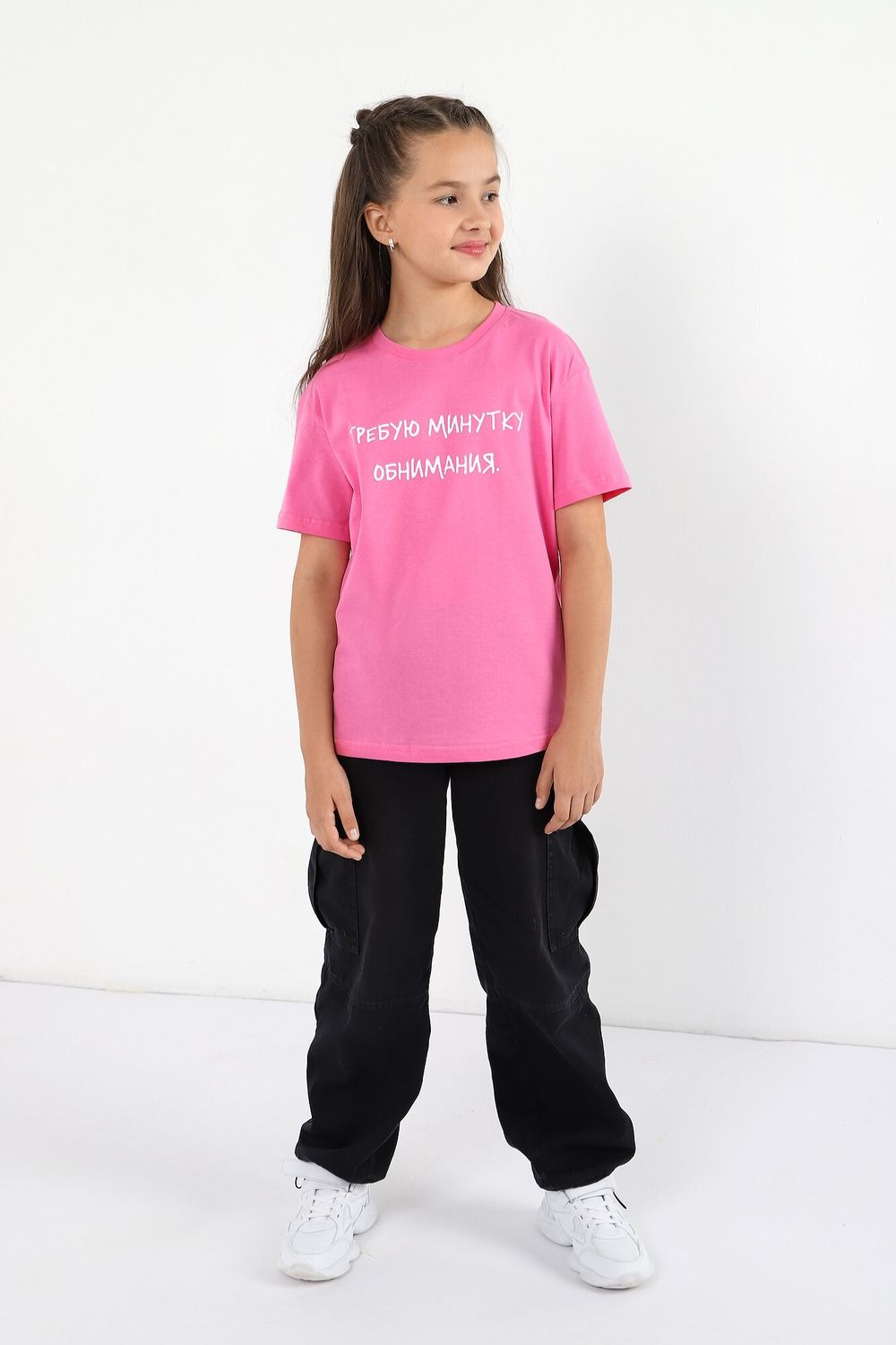 Фуфайка (футболка) для девочки Кэш-1 Виотекс РОЗОВЫЙ