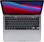 Ноутбук Apple MacBook Pro 13.3" A2338 (MYD92RU/A) /Apple M1 8 core 3.2ГГц/RAM 8GB/SSD 512GB/8 core GPU/2560*1600/Monterey/Mac Os/Подсветка кл-ры: Да/серый космос. Состояние: B1