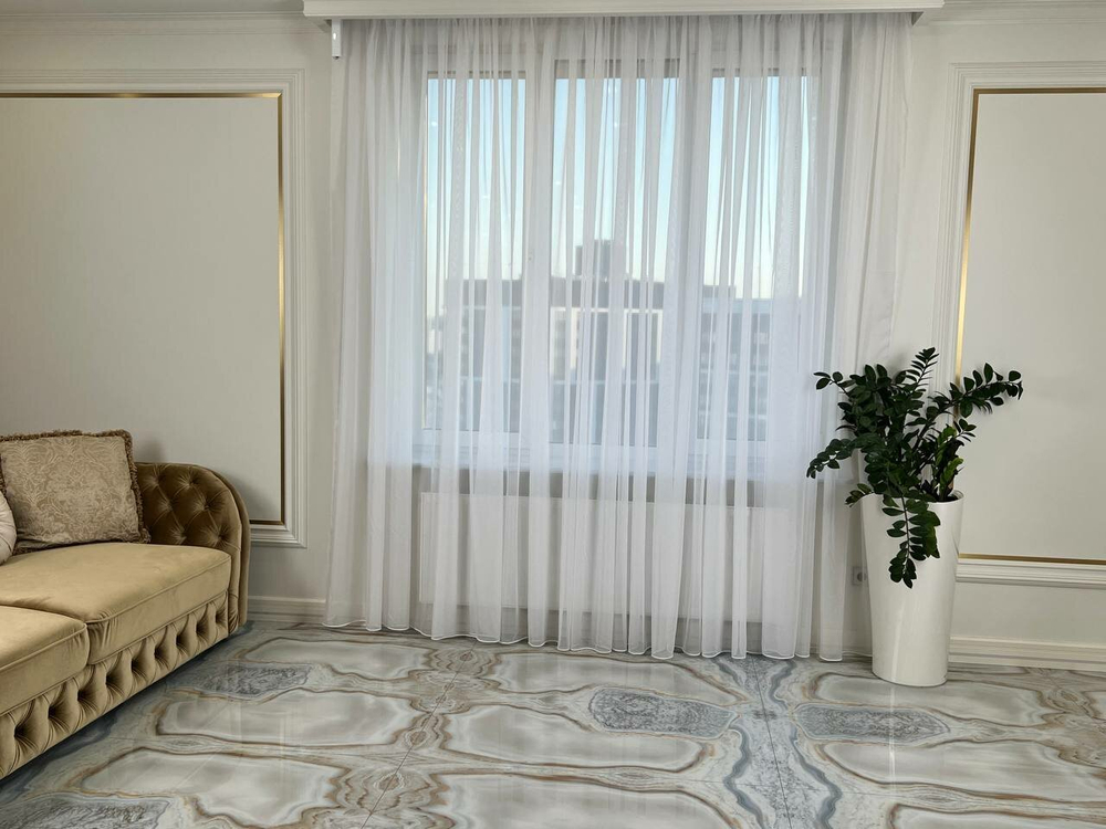 Тюль INVA с утяжелителем 290х400/белый