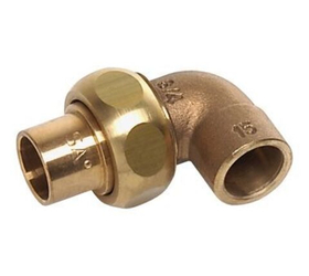 Сгон угловой под пайку самоуплотняющийся для медных труб SANHA 42 (ВП)