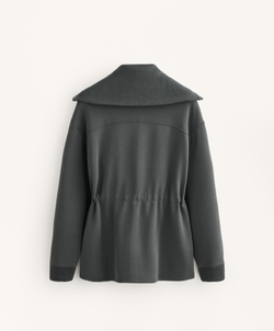 Oysho Длинная куртка из модала с начесом, антрацитово-серый