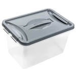 Контейнер с защелками и ручкой 10л Клик темно-серый С274ТСЕР