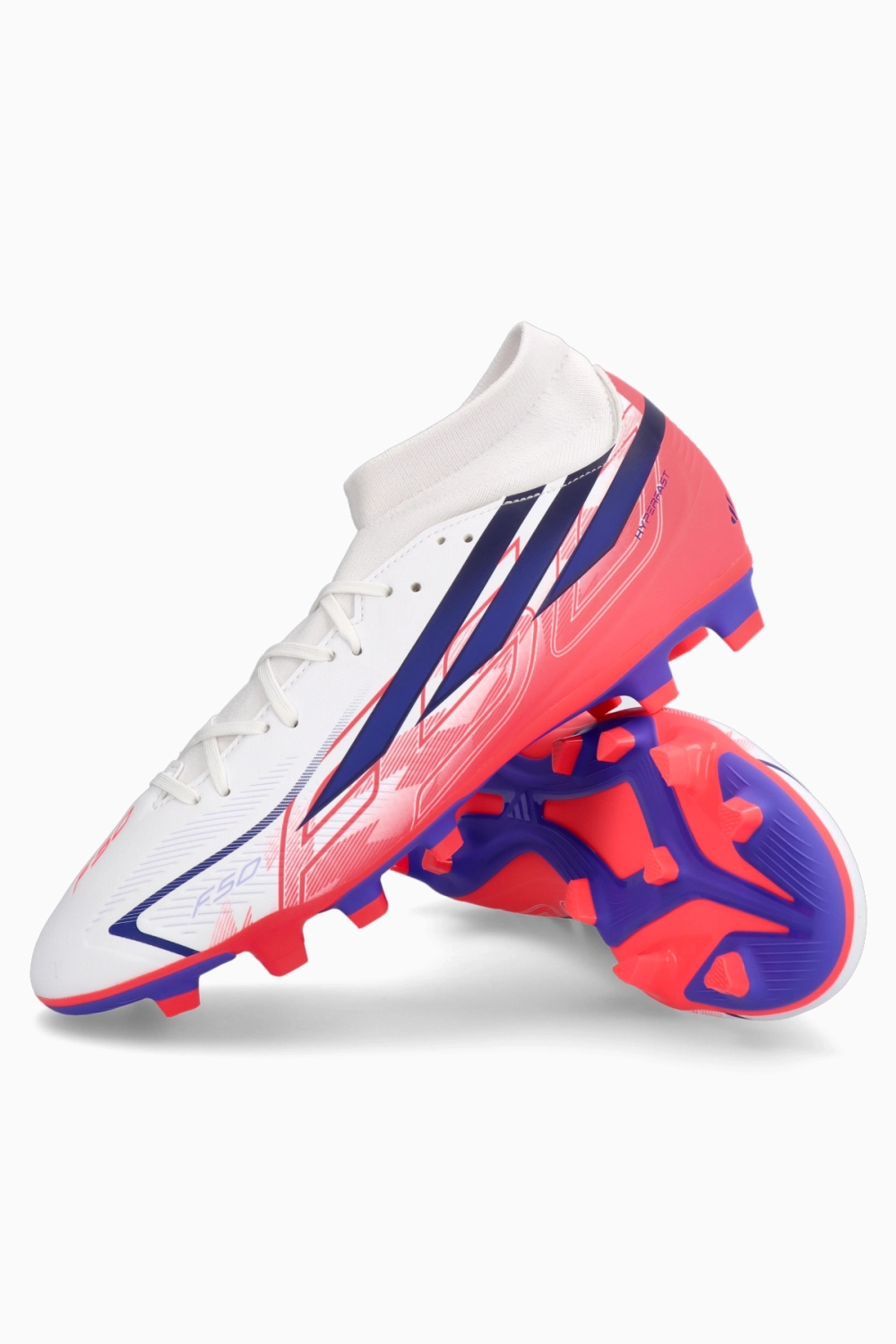 Бутсы adidas F50 Club Hyperfast Mid FG/MG - белый