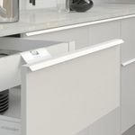 Ручка-профиль накладная L.796мм, отделка белый бархат (матовый)