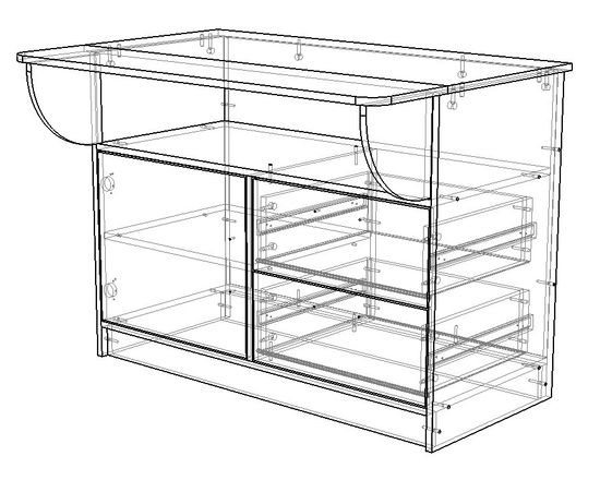 Стол  КЕЛЬВИН левый