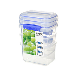 Набор контейнеров 3шт 400мл Sistema Klip It синий