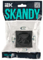 SKANDY Розетка без заземления с защитными шторками 10А SK-R01G графит IEK