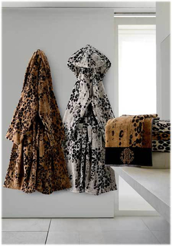 Халат велюровый Roberto Cavalli Giaguaro серый