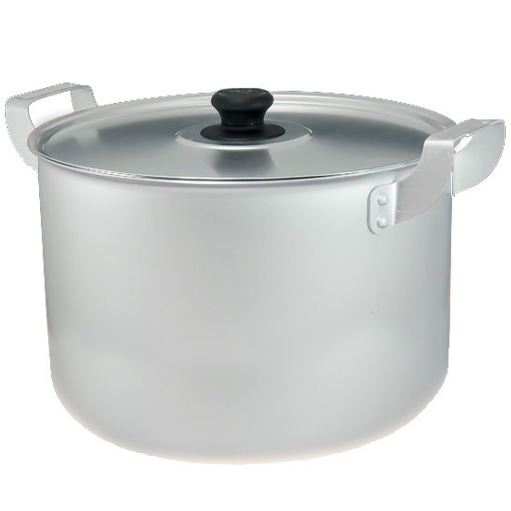 Кастрюля алюминиевая 10л с крышкой, глубокая, 2 ручки