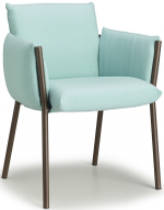 Кресло металлическое c подушками Scab Design Brezza, мокко, бирюзовый