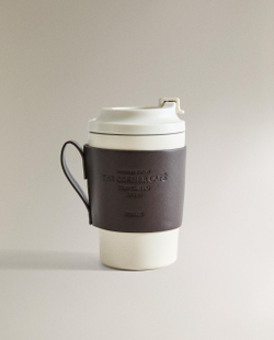 Zara Home кружка из нержавеющей стали, цвет коричневый, 15 см
