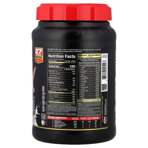 ALLMAX, ISOFLEX®, чистый изолят сывороточного протеина, печенье и сливки, 907 г (2 фунта)