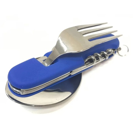 Мультитул с вилкой и ложкой Explorer (Синий)