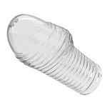 Прозрачная насадка на пенис с ребрышками Hoytt - 9 см. (Цвет: прозрачный)