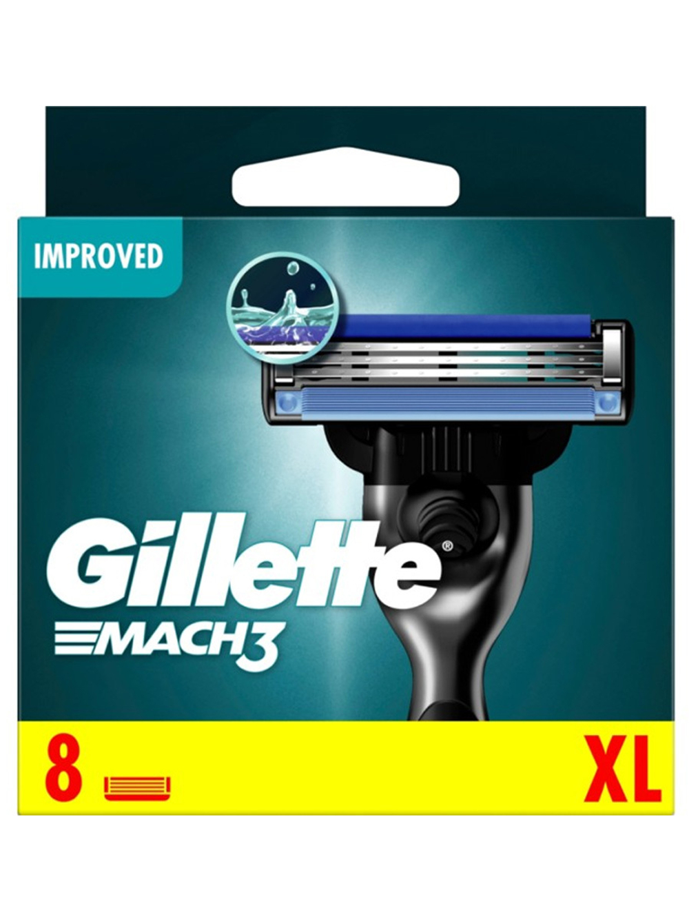 Cменные кассеты Gillette Mach3 XL для мужской бритвы, 8 шт, с 3 лезвиями, прочнее стали
