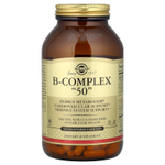 Solgar, B-Complex 50, витамины группы B, 250 растительных капсул