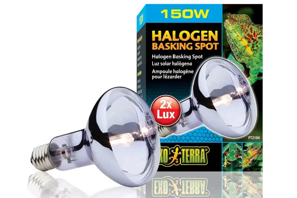 EXO TERRA, Лампа дневного света Halogen Basking Spot 150 Вт. /широкого спектра/ PT2184