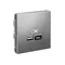 Розетка USB ArtGallery тип A+C 45Вт QC PD высокоскор. ЗУ механизм сталь SE GAL000929