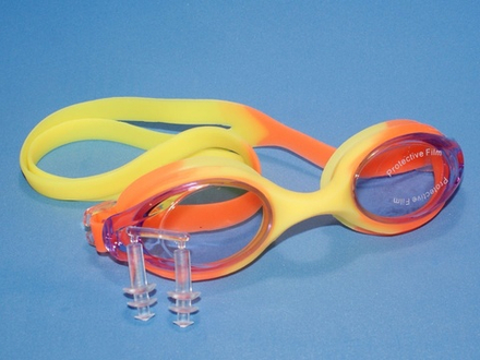 Очки для плавания Langzhisha :AF9700  (жёлто-оранжевый)