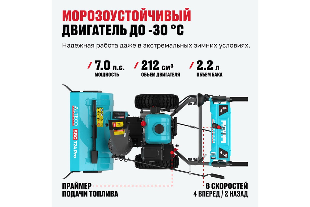 Снегоуборочная машина ALTECO SBG 724 Pro