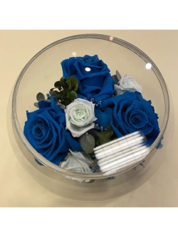 натуральные цветы в стекле, вакуум