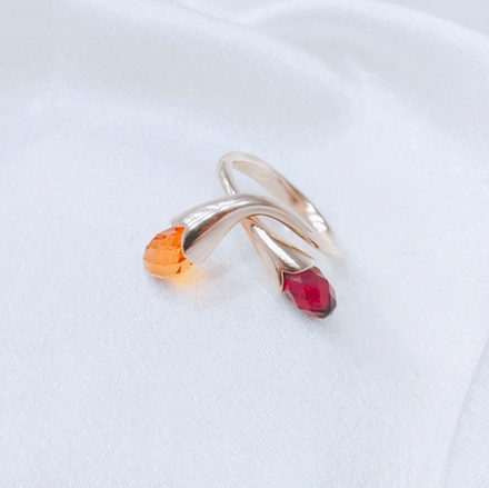 "Пломбир" кольцо в золотом покрытии из коллекции "Десерт" от Jenavi