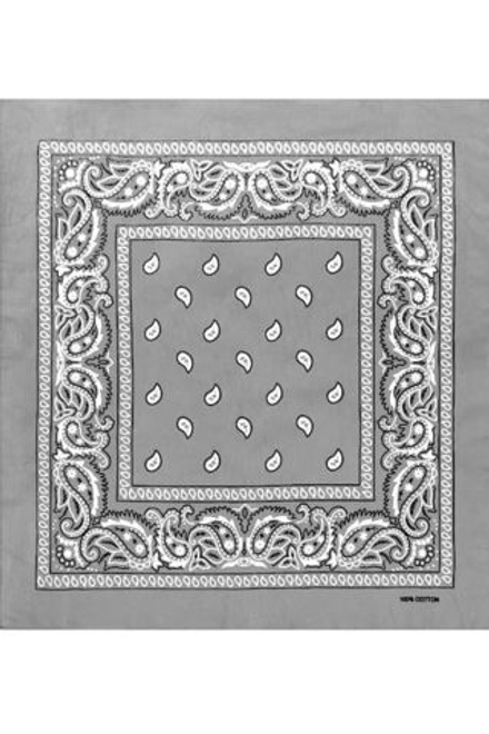 Бандана серая пейсли огурцы