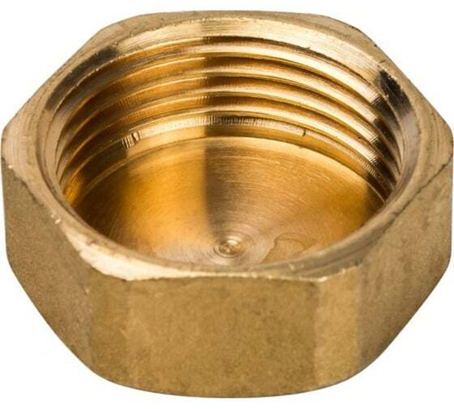 Заглушка на трубу 15 вн. (1/2") латунь
