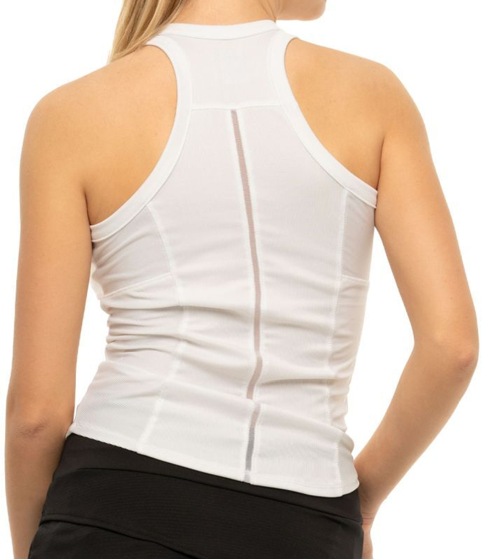 Женский топ теннисный Lucky in Love Core One Love Rib Tank - белый