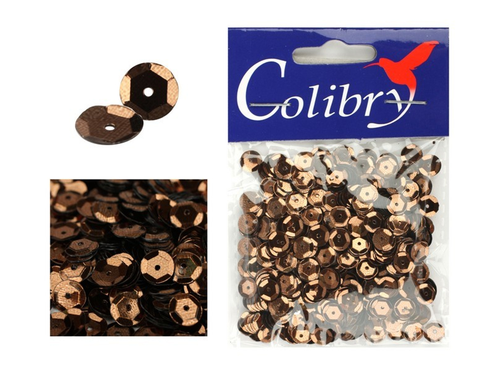 Пайетки граненые голографические-10гр-6мм-Colibry