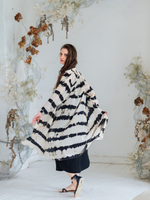 Платье-рубашка ГРАДИЕНТ (черно-белый)