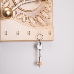 Полка-ключница Терра Бранч Айвори Мраморное Золото