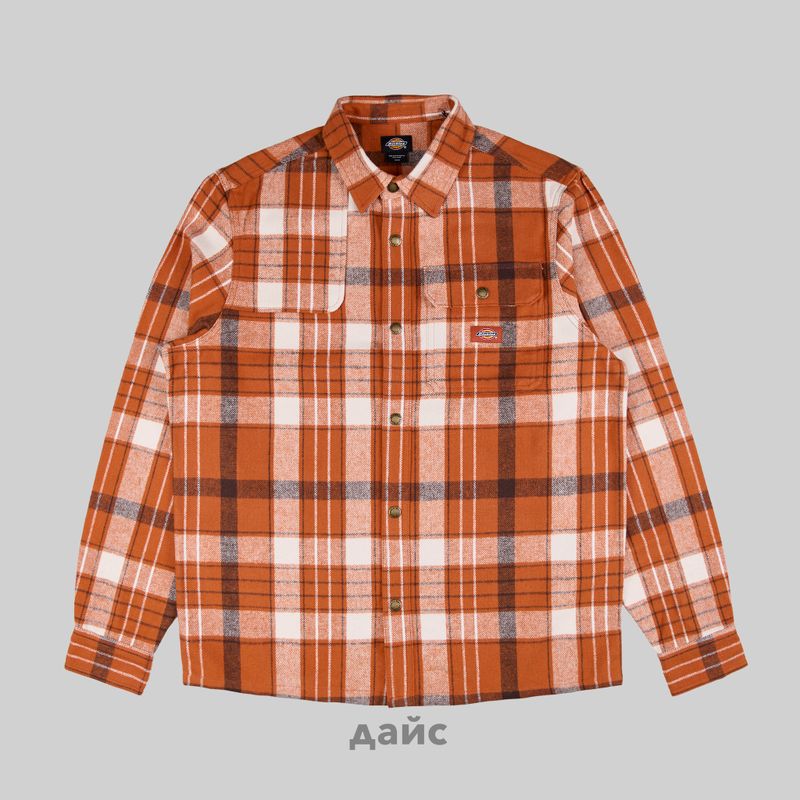Рубашка мужская Dickies Nimmons Plaid Long Sleeve Shirt артикул:WLR19NCR - купить в магазине Дайс