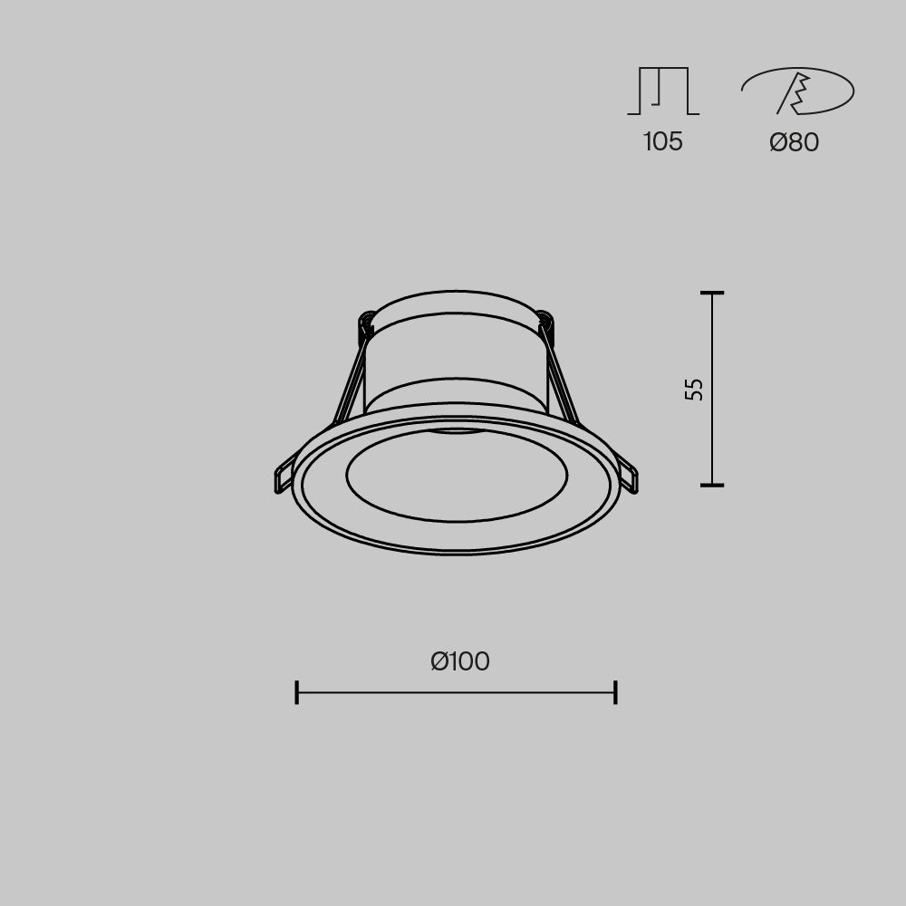 Светильник встраиваемый Maytoni   DL094-GU10-W