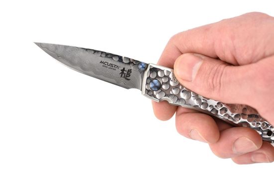 Складной нож Mcusta Damascus Blade Tsuchi Large MC-0114D c клинком из стали VG-10 San Mai (Laminated Stainlesss Damascus) рукоять Stainless Steel