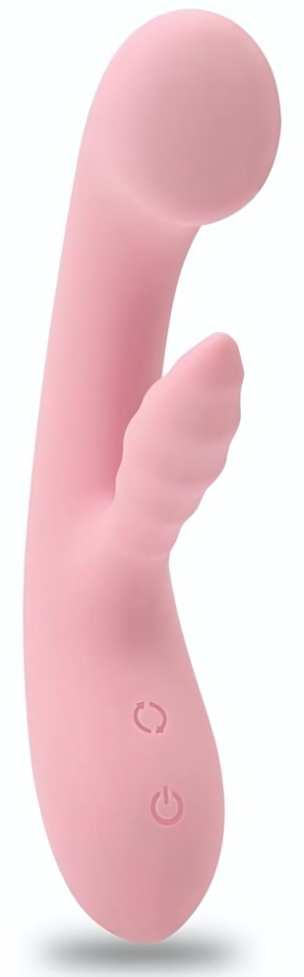 Нежно-розовый вибратор со стимулятором клитора The Unicorn - 21,5 см. (Цвет: нежно-розовый)