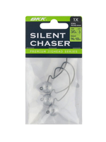 Джиг-головка для рыбалки BKK на офсетном крючке Silent Chaser - 1X - EWG Round Head, размер крючка 3/0, вес 14г, 3 шт.