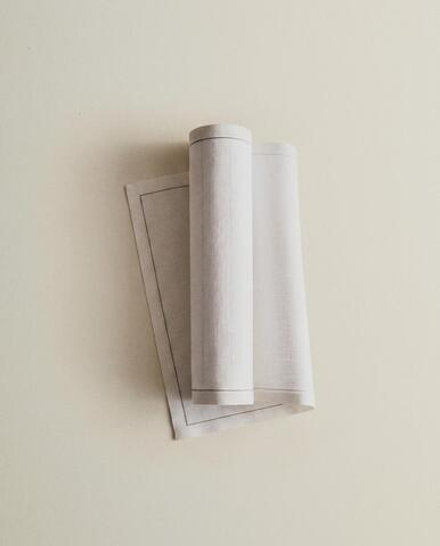 Сервировочные тканевые салфетки Zara Home, белый, 20 шт., 3233/022