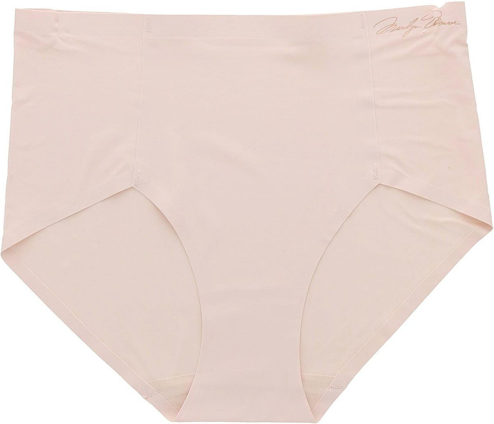 Гладкие бесшовные высокие трусики (Размер: XL) (Цвет: пудровый)