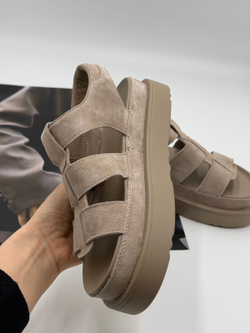 Босоножки женские натуральная кожа арт. PEXL 252-3 цвет "бежевый"