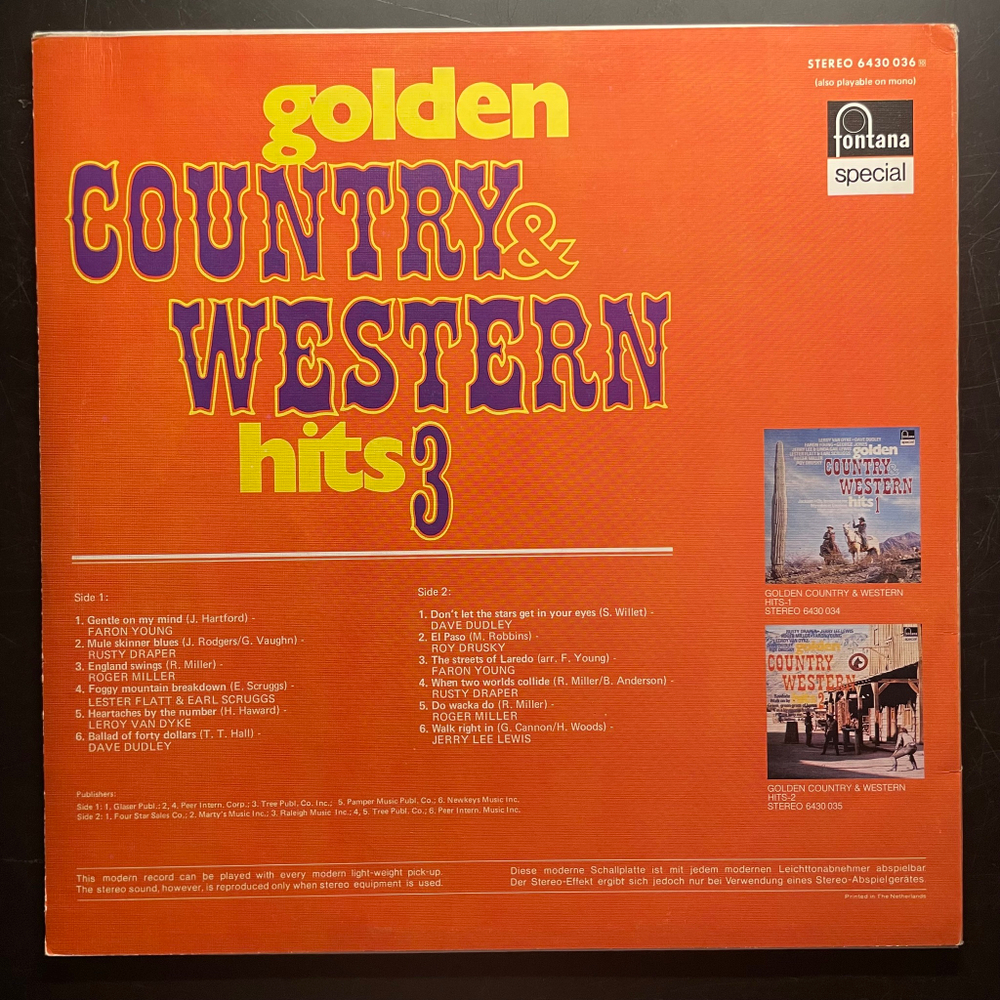 Сборник Golden Country & Western Hits 3 (голландия)