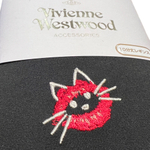 VIVIENNE WESTWOOD ЛЕГГИНСЫ СЕРЫЕ С ВЫШИВКОЙ В ВИДЕ КОТА